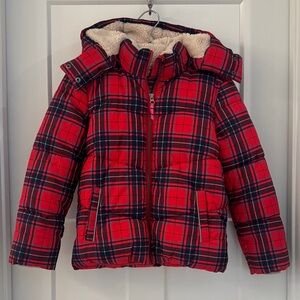 Mini Boden - Plaid Red Kids Jacket